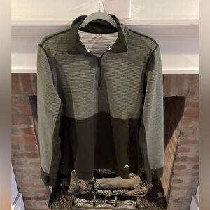 Adidas Climalite Hunter Green Collared Pullover size Small